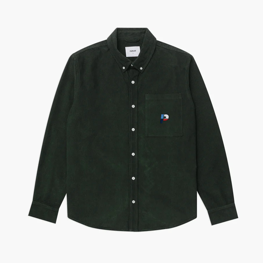 Parlez Quest Cord Shirt - Army Green