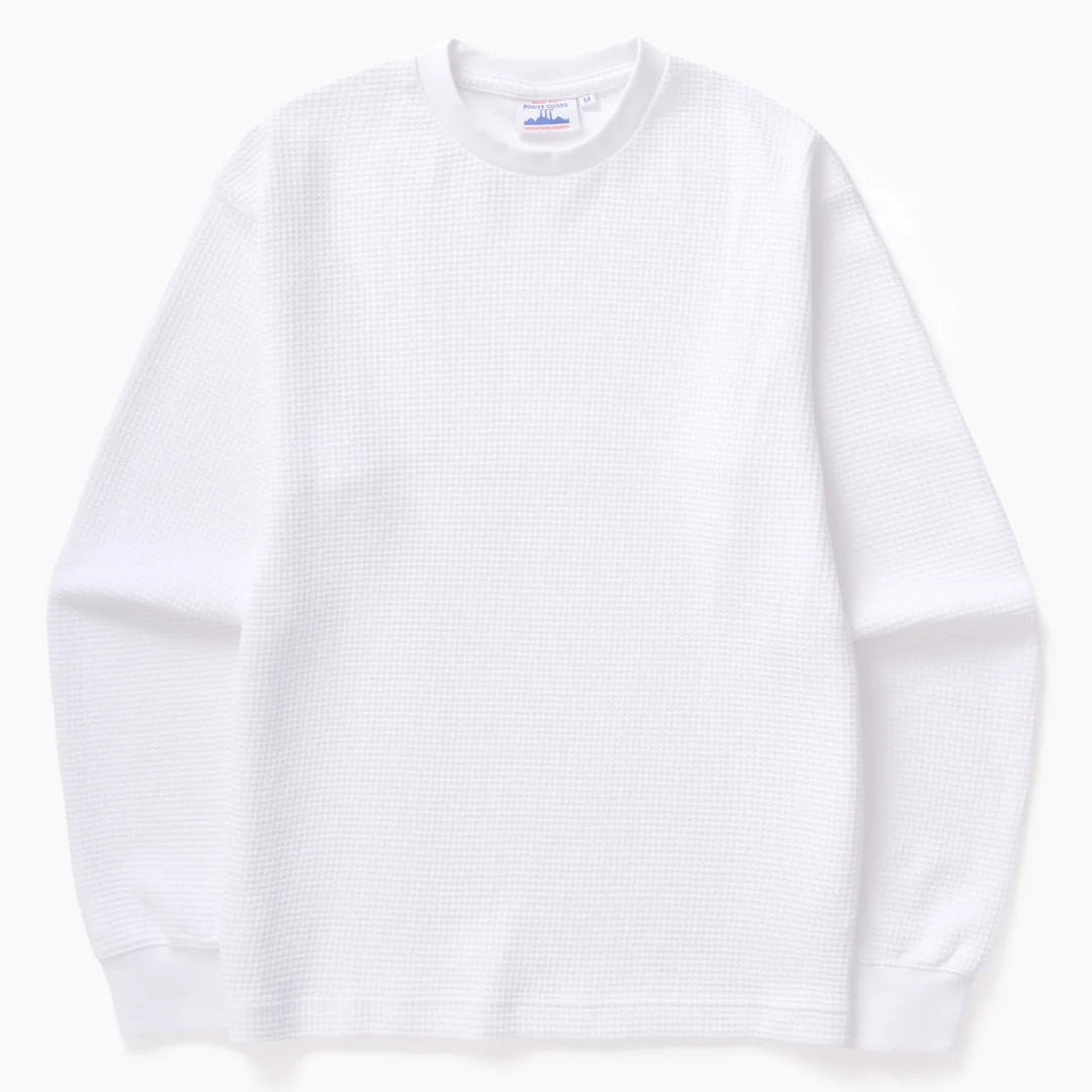 Power Goods Thermal Waffle LS T-Shirt - White
