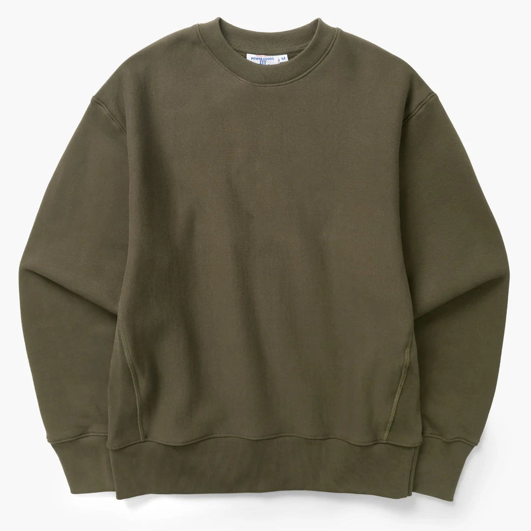 Power Goods Super Weight Crew - Dark Olive