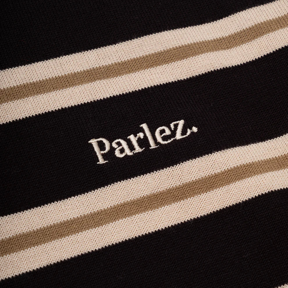 Parlez Aspen LS Polo Knit - Black