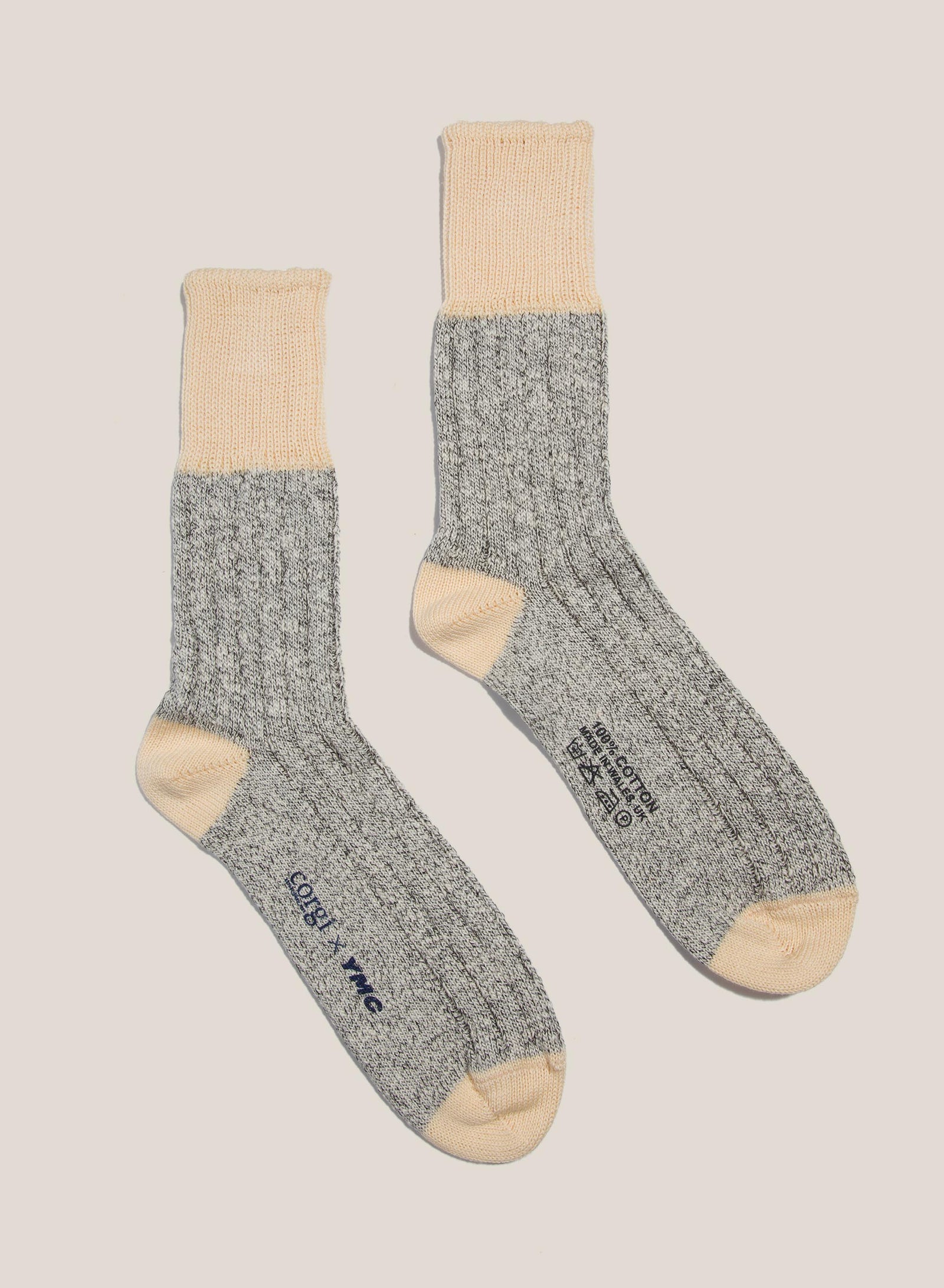 YMC Work Sock - Black Marl