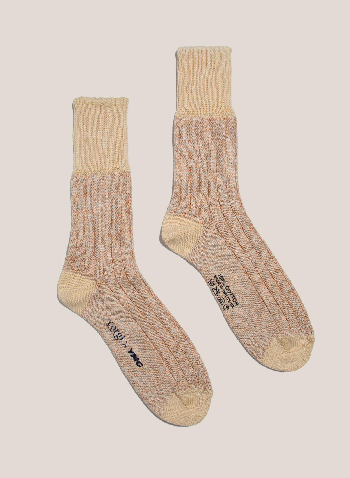 YMC Work Sock - Sand Marl