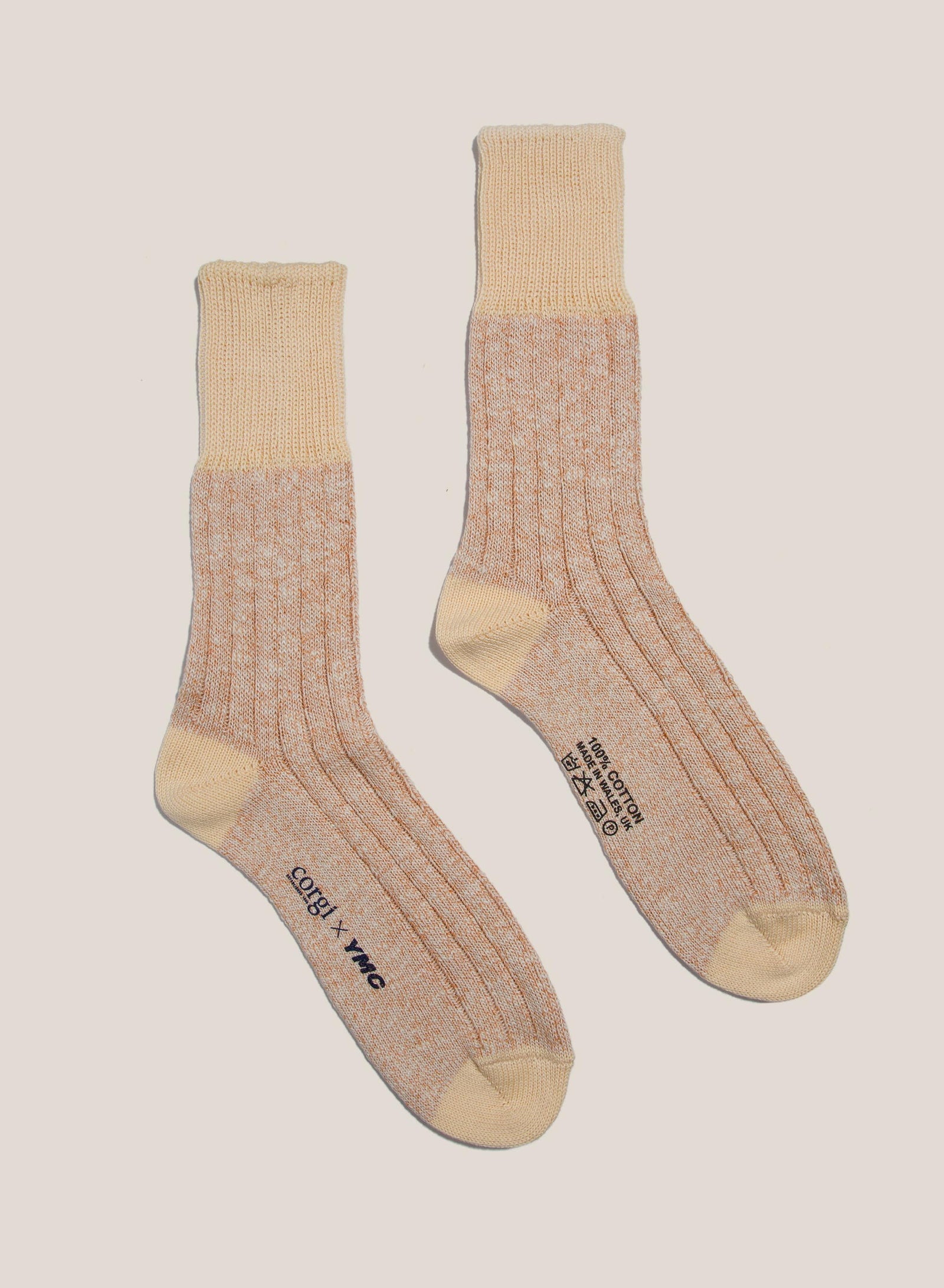 YMC Work Sock - Sand Marl