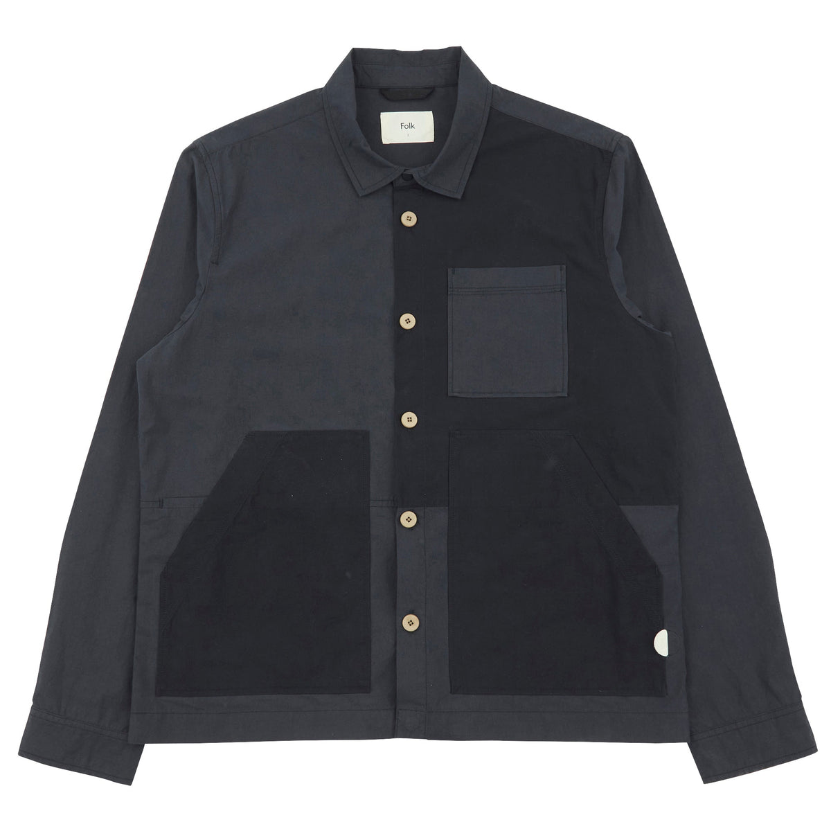 Folk Assembly Work Jacket - Black Poplin