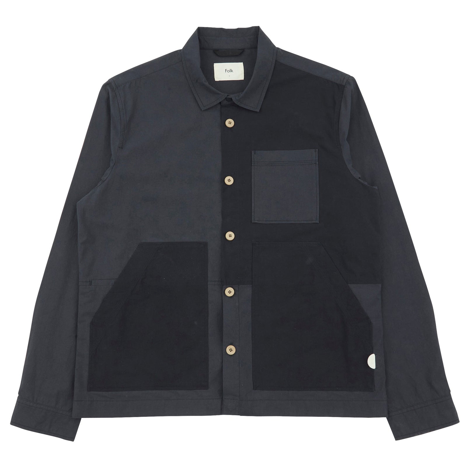 Folk Assembly Work Jacket - Black Poplin