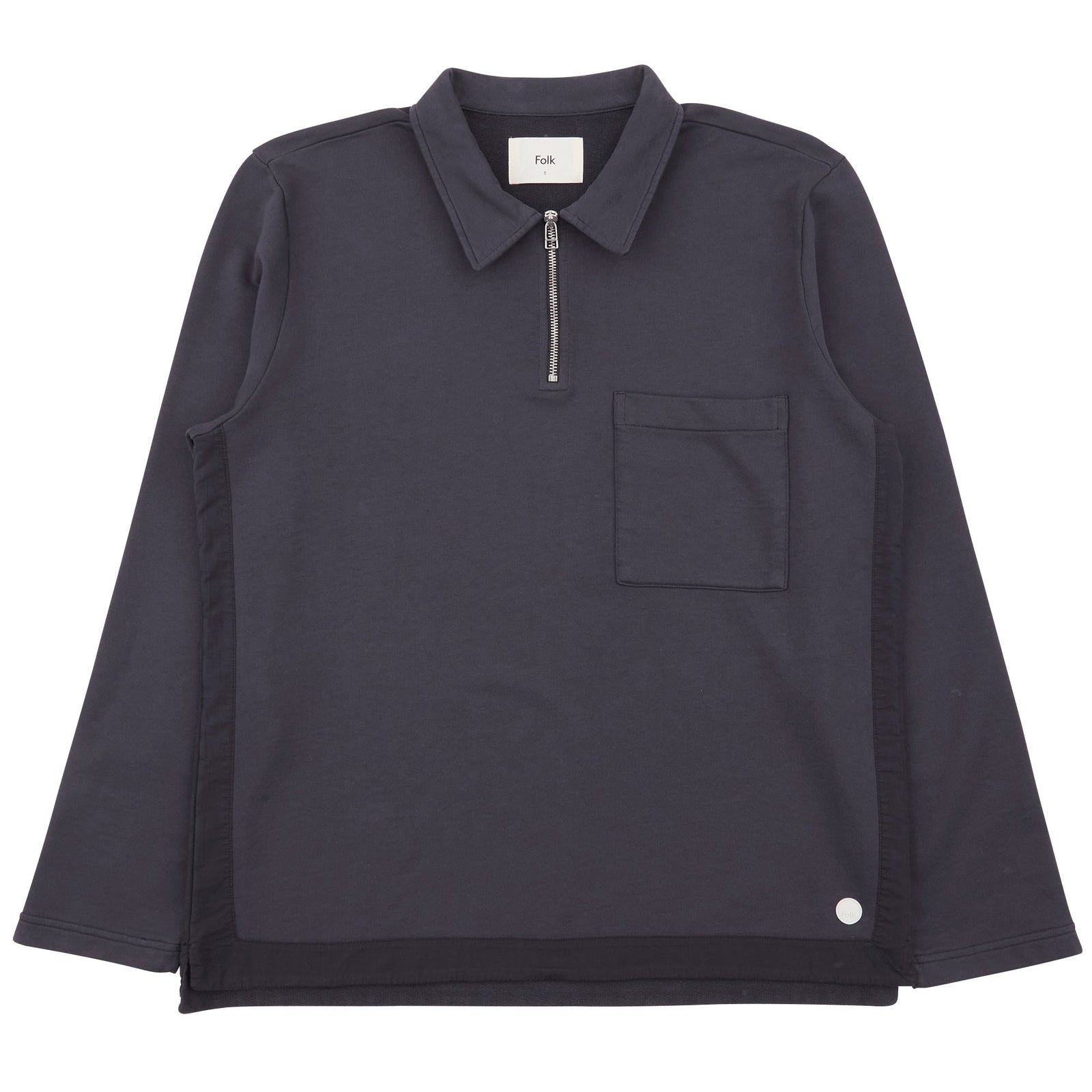 Folk Signal Half Zip - Soft Black