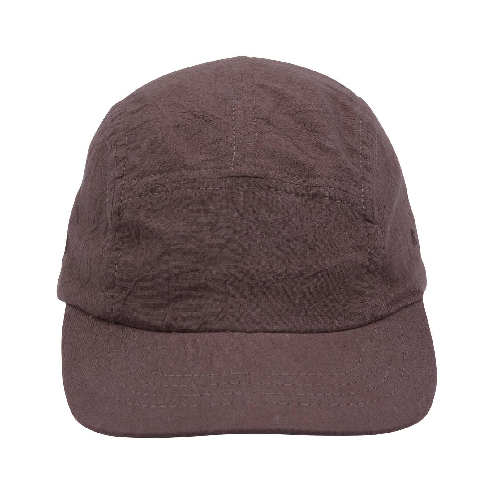 Folk 5 Panel Cap - Ash Brown Crinkle
