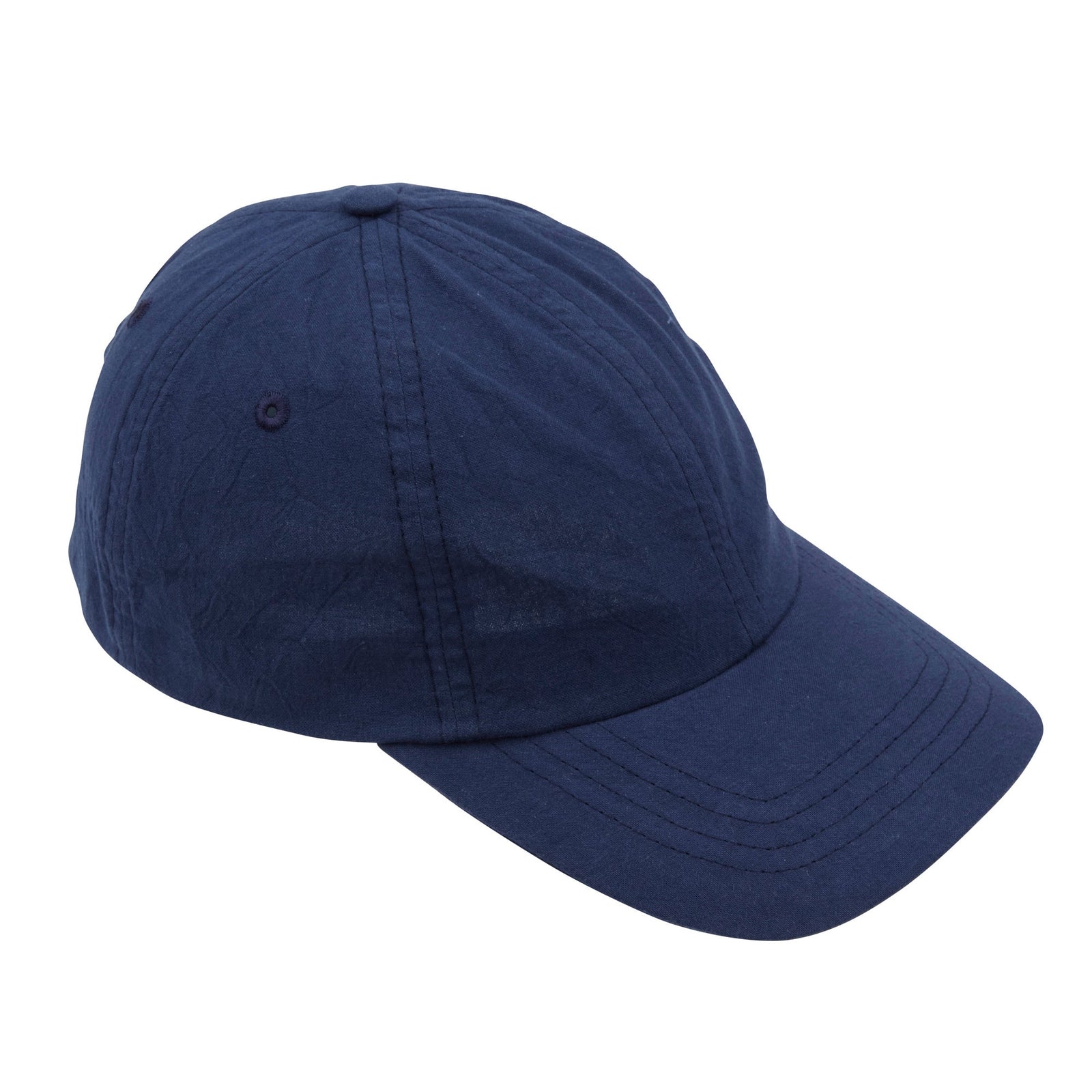 Folk 6 Panel Cap - Ash Navy Crinkle