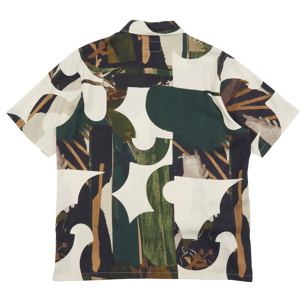 Folk Gabe Shirt - Cutout Print Olive