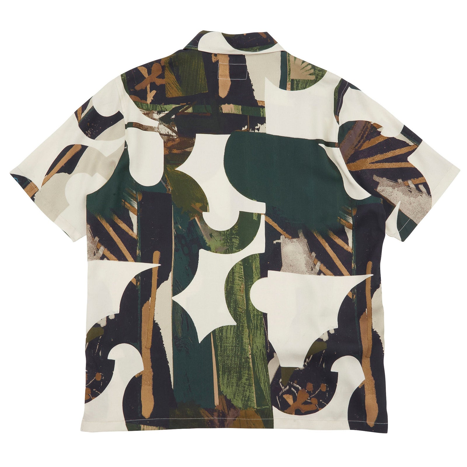 Folk Gabe Shirt - Cutout Print Olive
