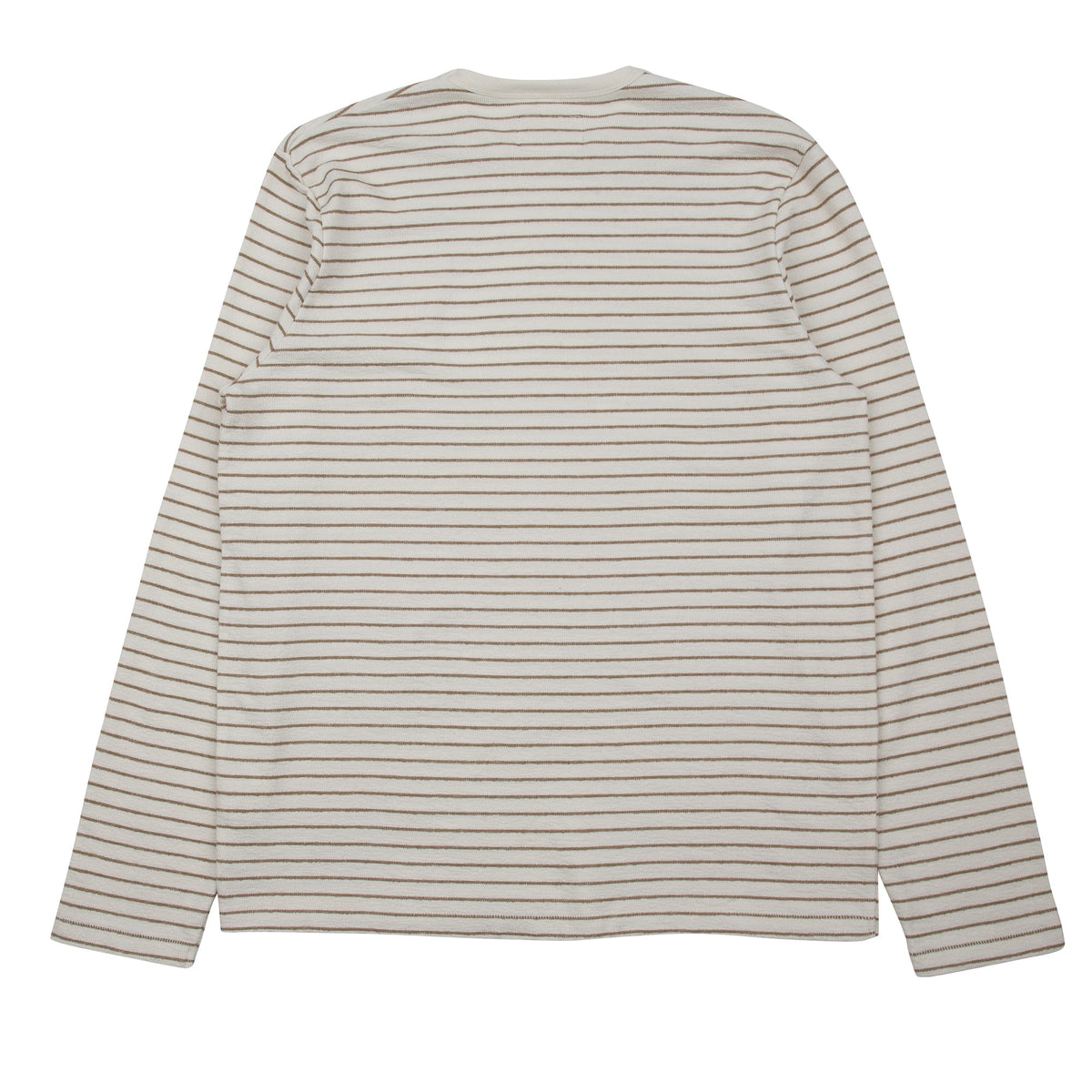 Folk LS Textured Stripe T-Shirt - Tobacco Stripe