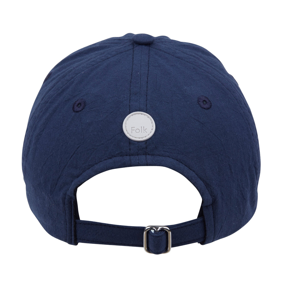 Folk 6 Panel Cap - Ash Navy Crinkle