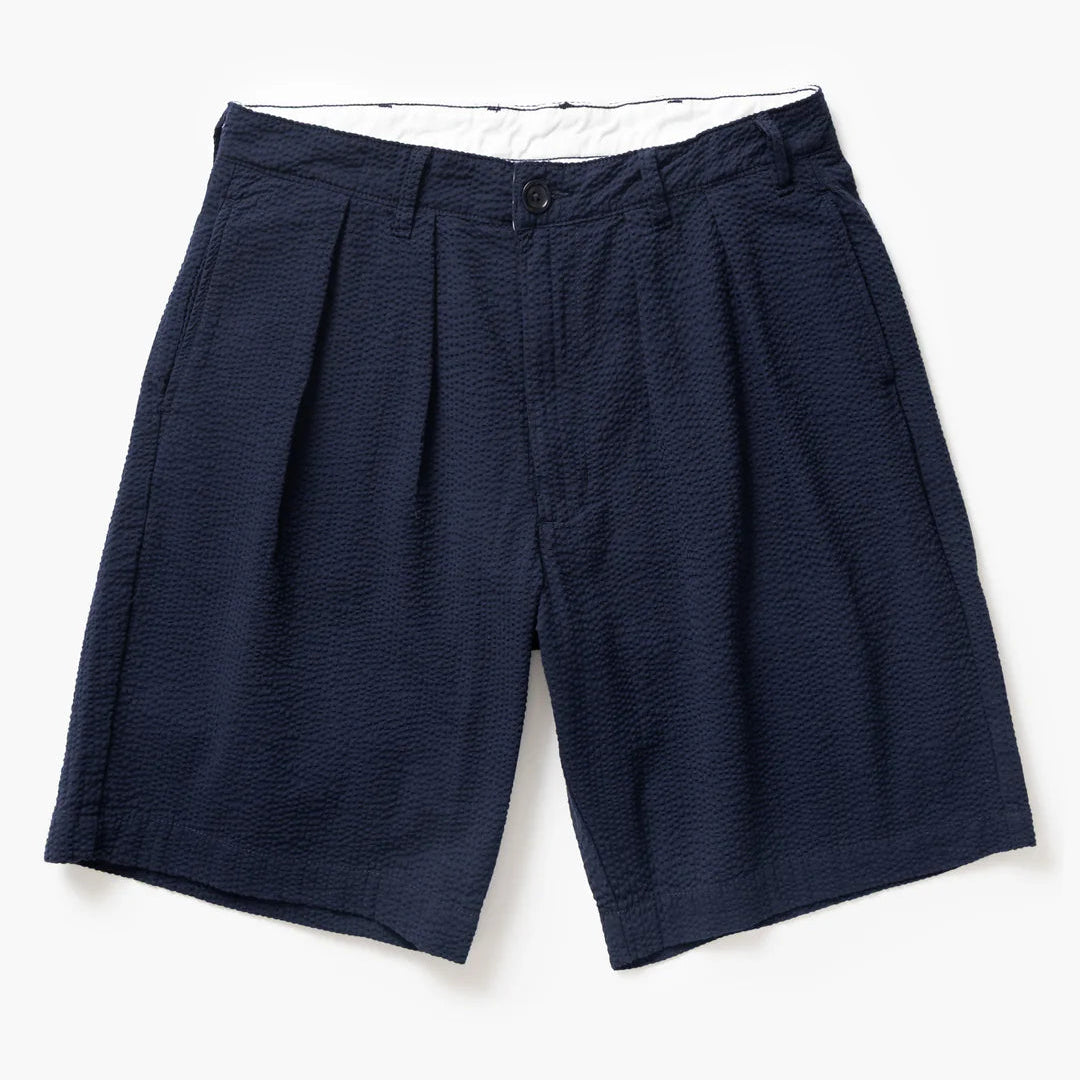 Service Works Seersucker Part Timer Shorts - Dark Navy
