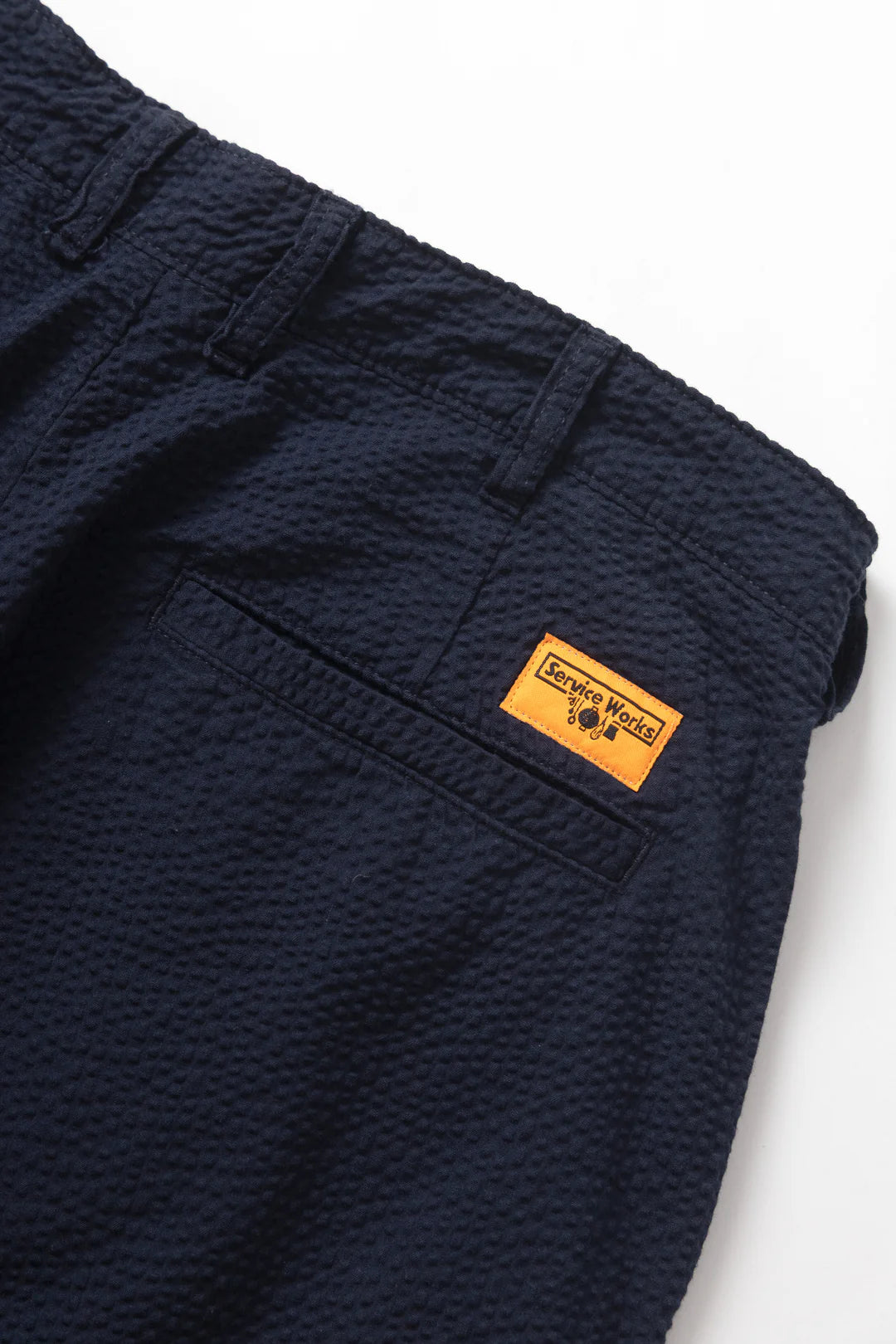 Service Works Seersucker Part Timer Shorts - Dark Navy
