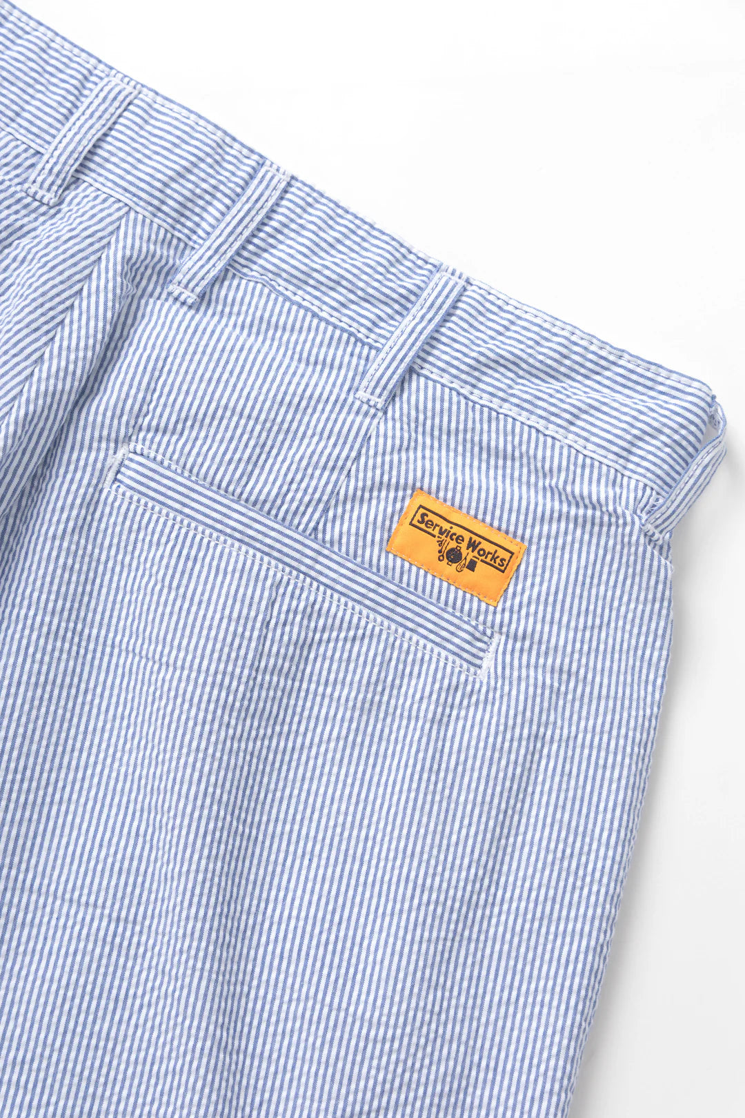 Service Works Seersucker Part Timer Shorts - Navy Stripe