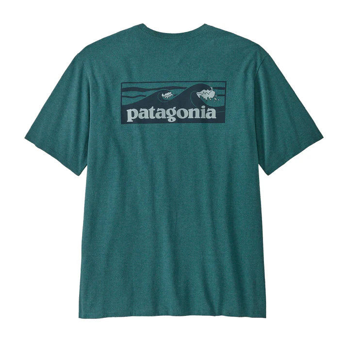Patagonia Boardshort Logo Pocket T-Shirt - Wetland Blue