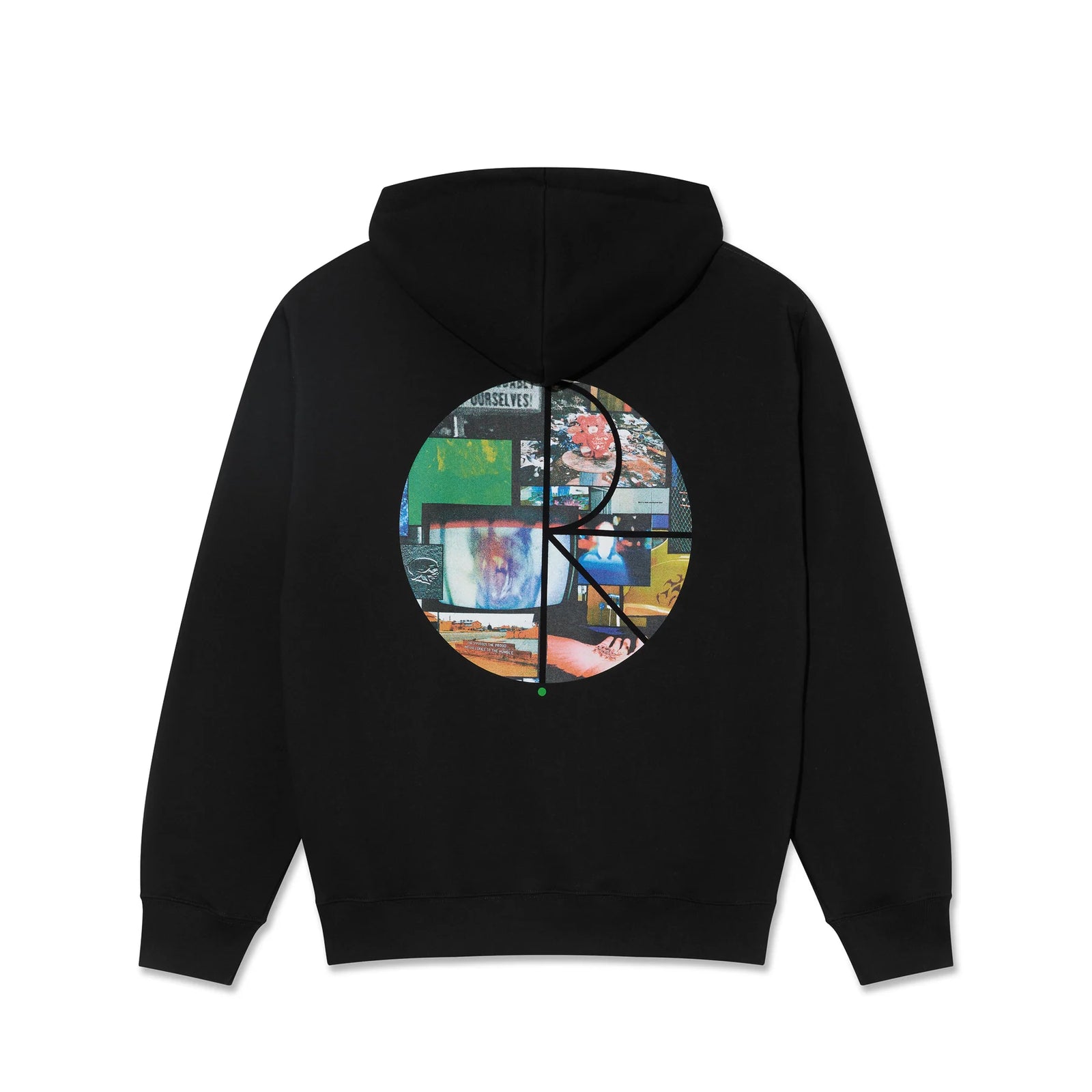 Polar Dave Hoodie Fill Logo - Black / Ourselves Collage
