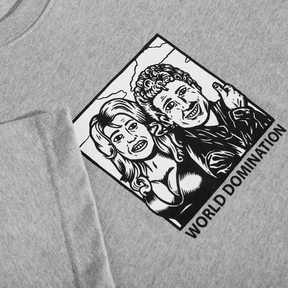 Polar World Domination T-Shirt - Heather Grey