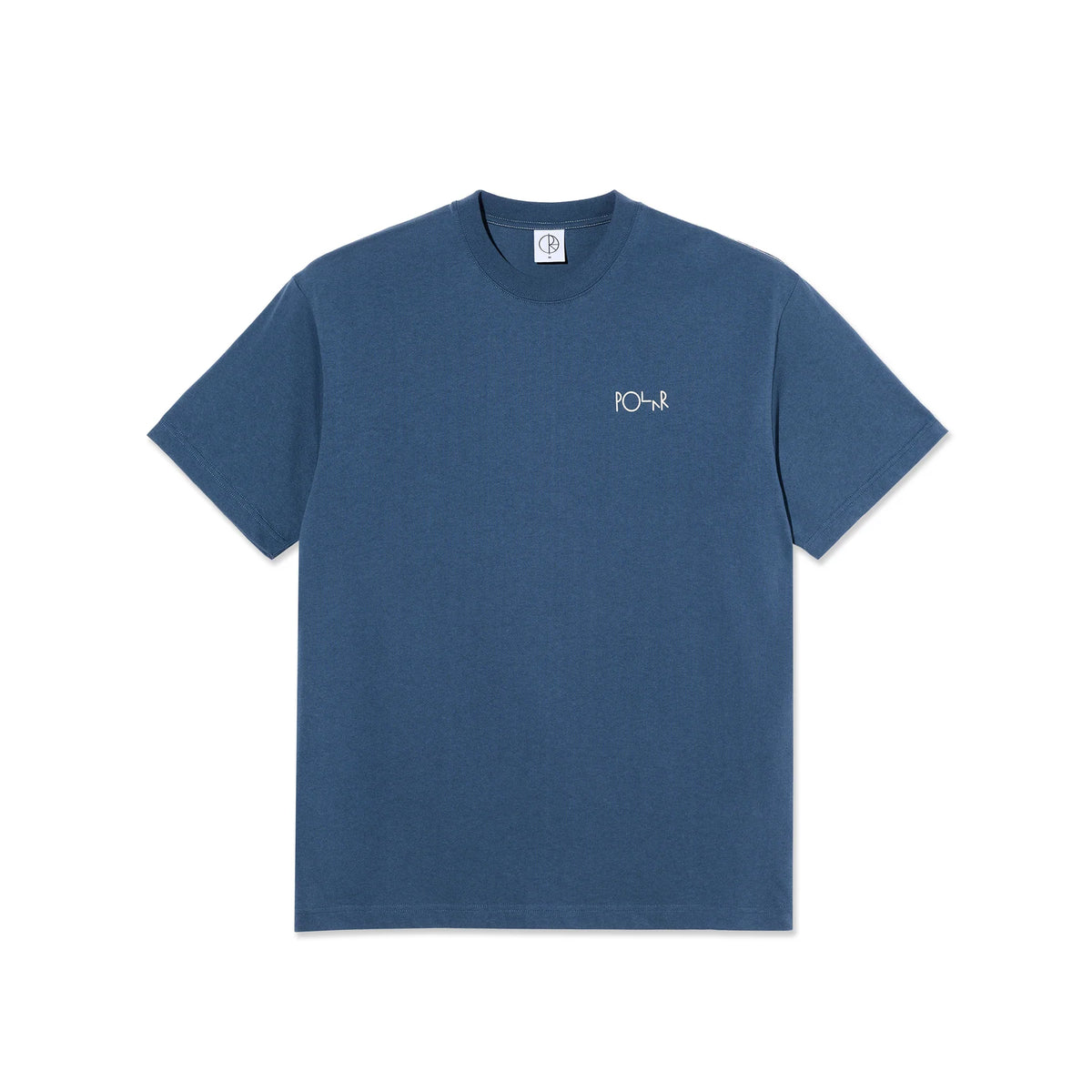 Polar Contrast T-Shirt - Stroke Logo / Grey Blue