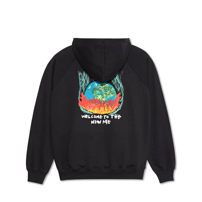 Polar Default Zip Hoodie - Welcome to the New Age / Black