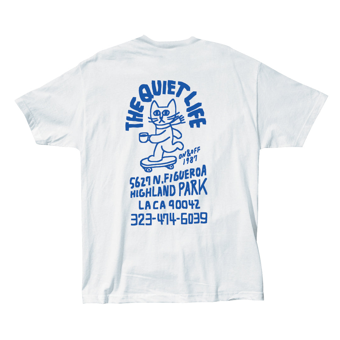 QL Skating Cat T-Shirt - White