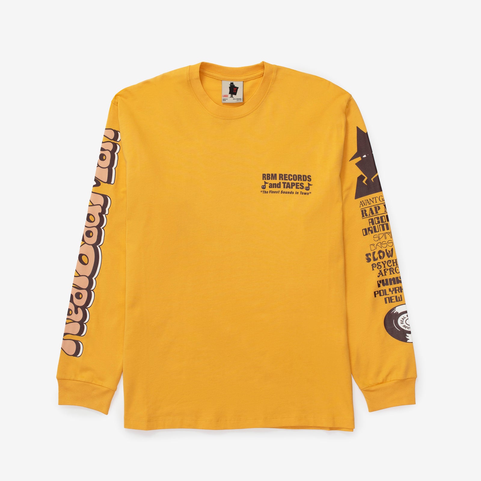 RBM Records & Tapes LS T-Shirt - Mustard