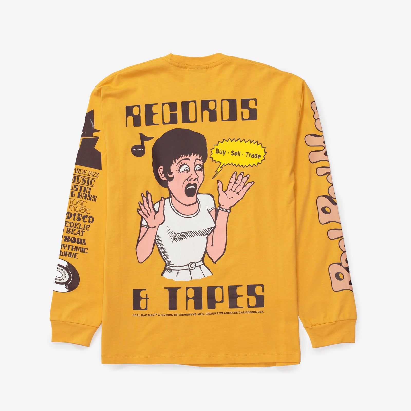 RBM Records & Tapes LS T-Shirt - Mustard