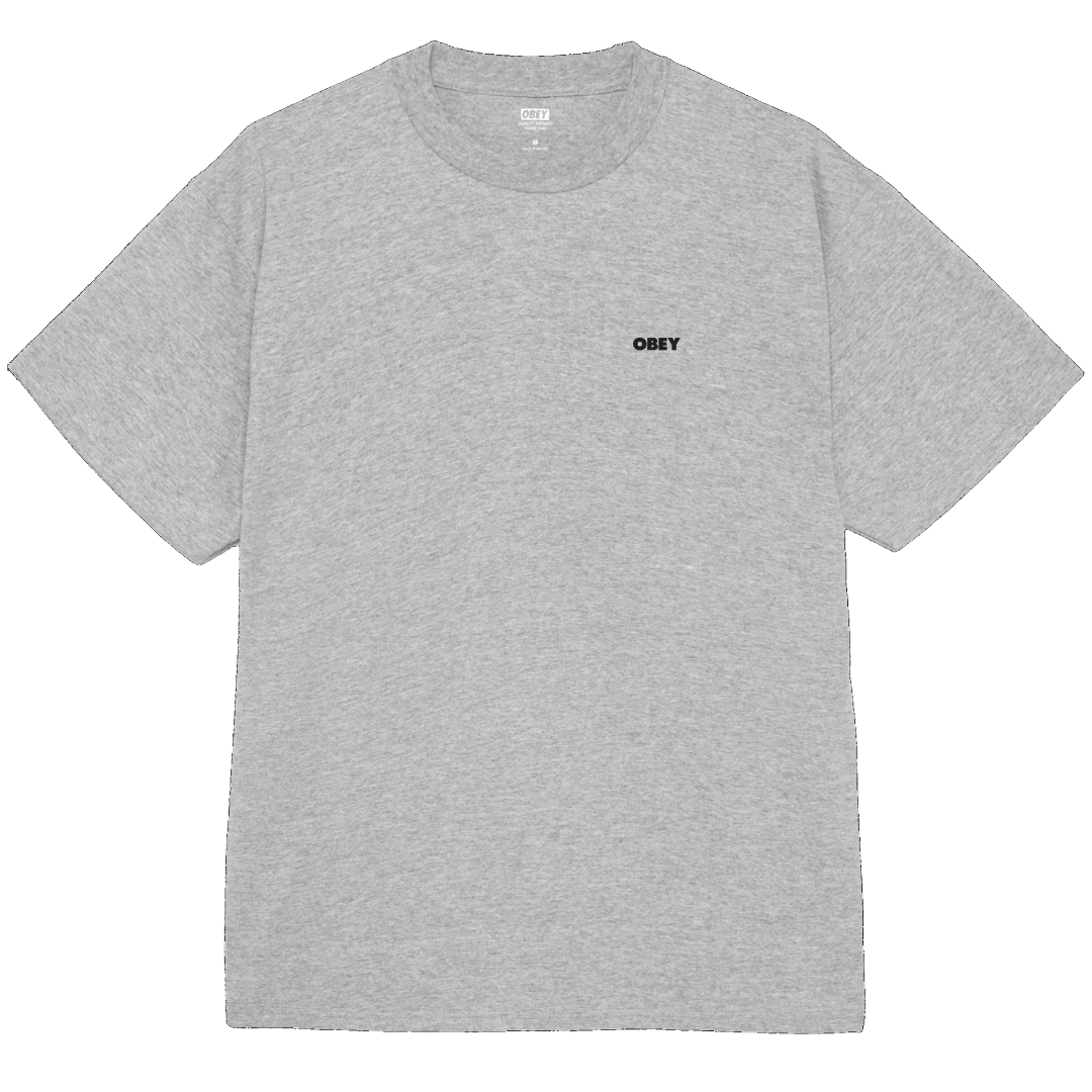 Obey Visual Studios Flower T-Shirt - Heather Grey