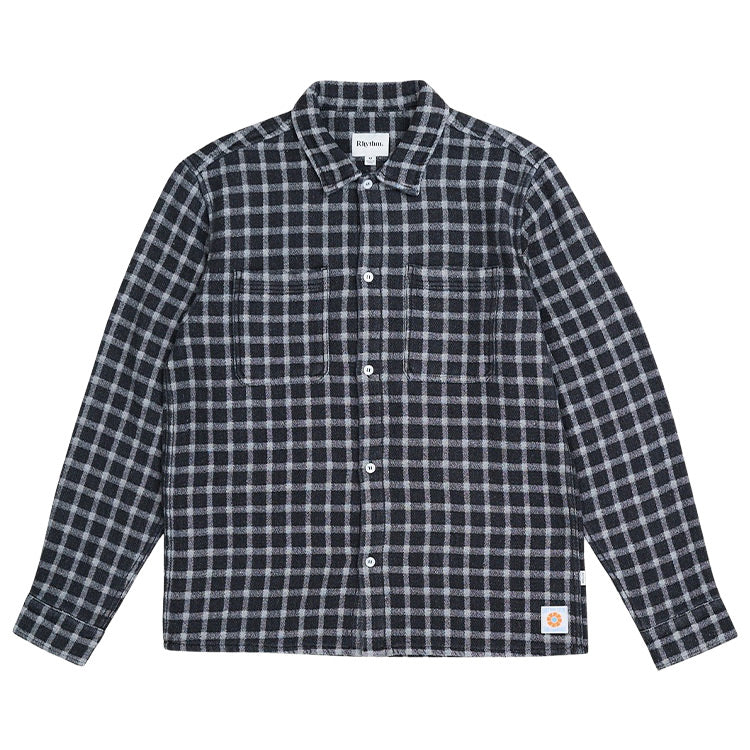 Rhythm Jacquard Check Shirt - Charcoal