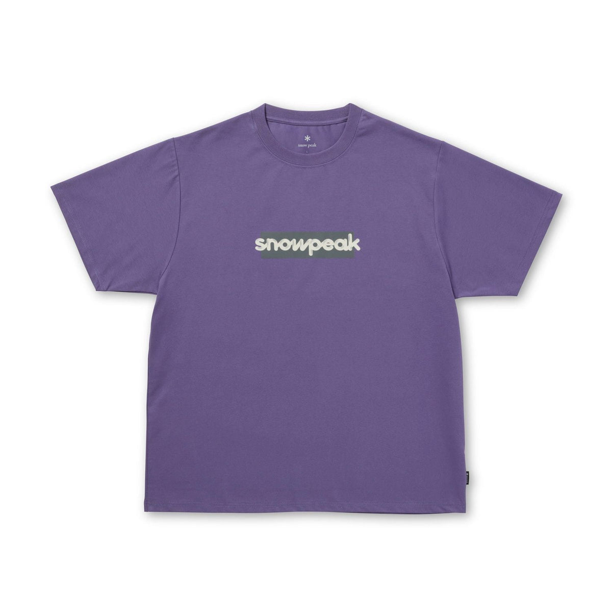 Snow Peak Reflective Typography T-Shirt - Purple