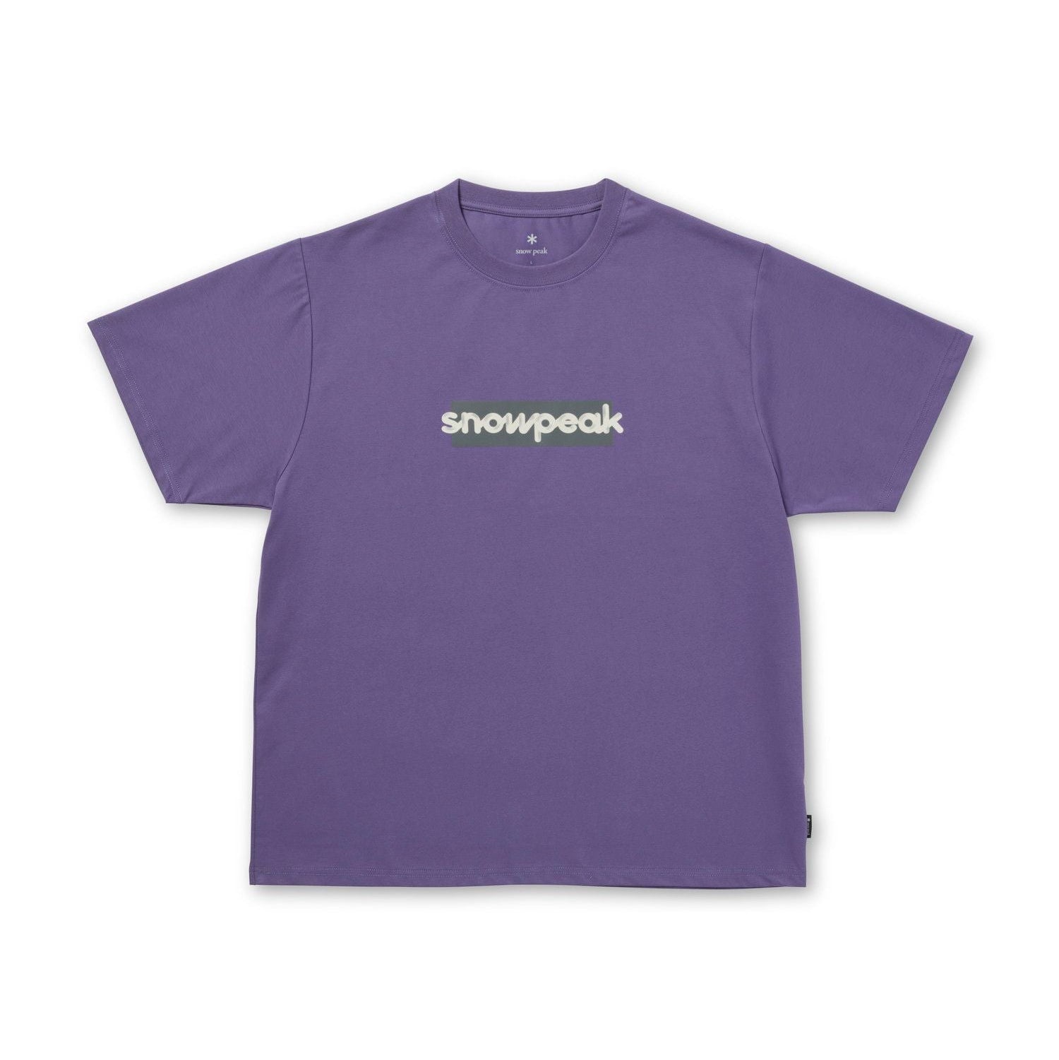 Snow Peak Reflective Typography T-Shirt - Purple