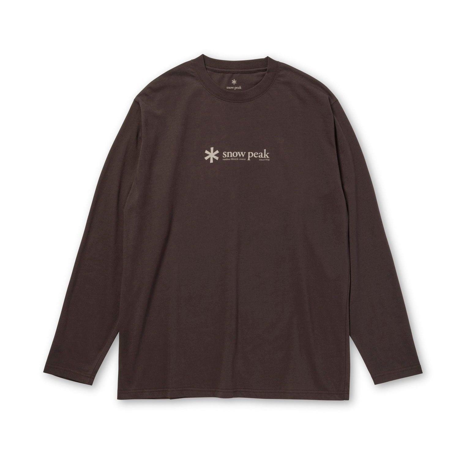 Snow Peak Logo L/S T-Shirt - Brown