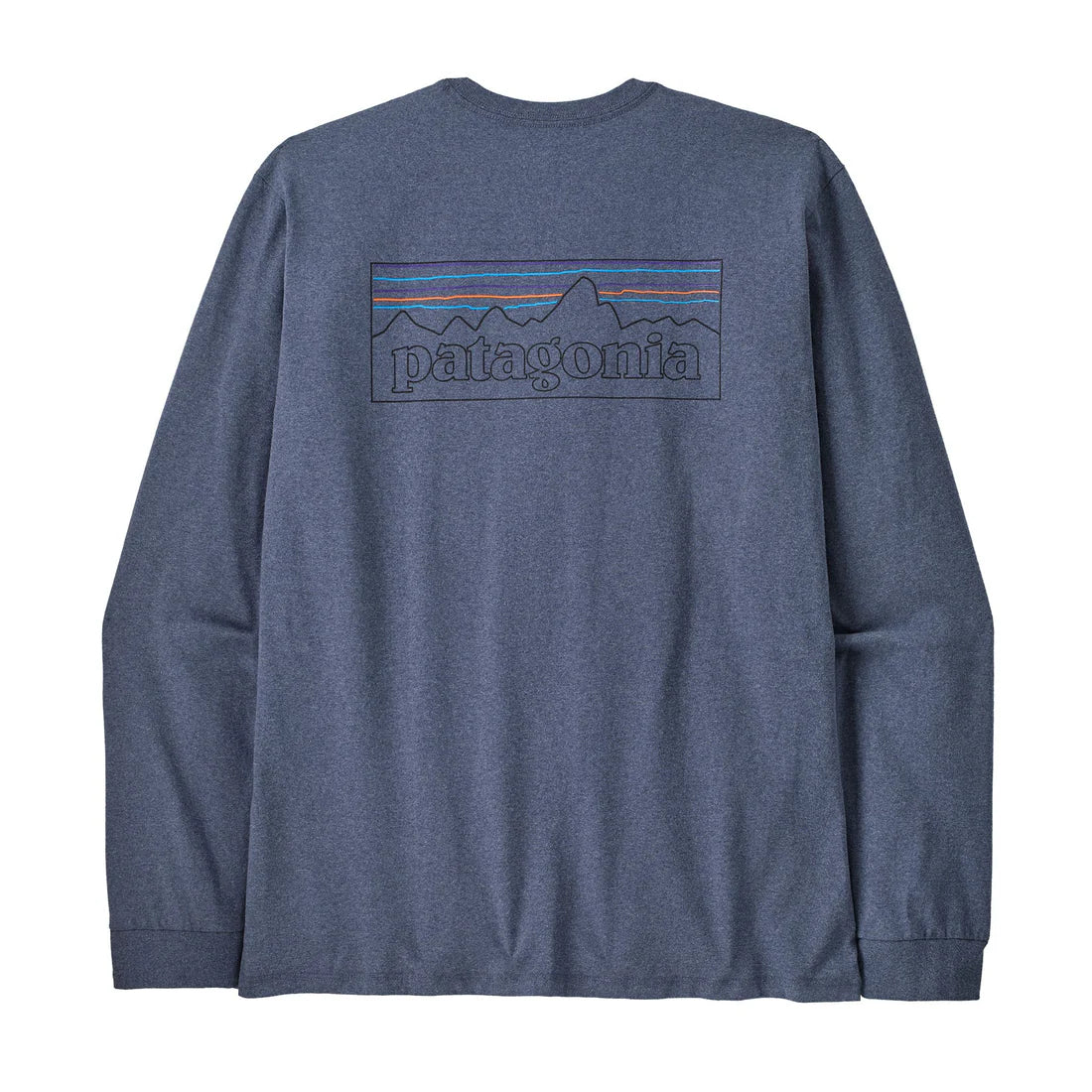 Patagonia LS P-6 T-Shirt - P-6 Outline / Current Blue