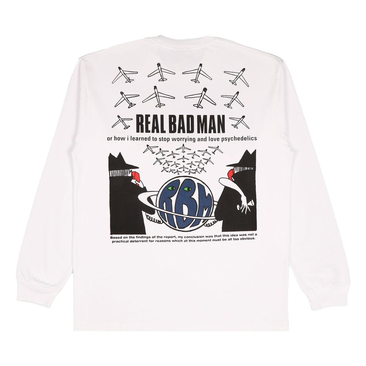 RBM Stop Worrying LS T-Shirt - White