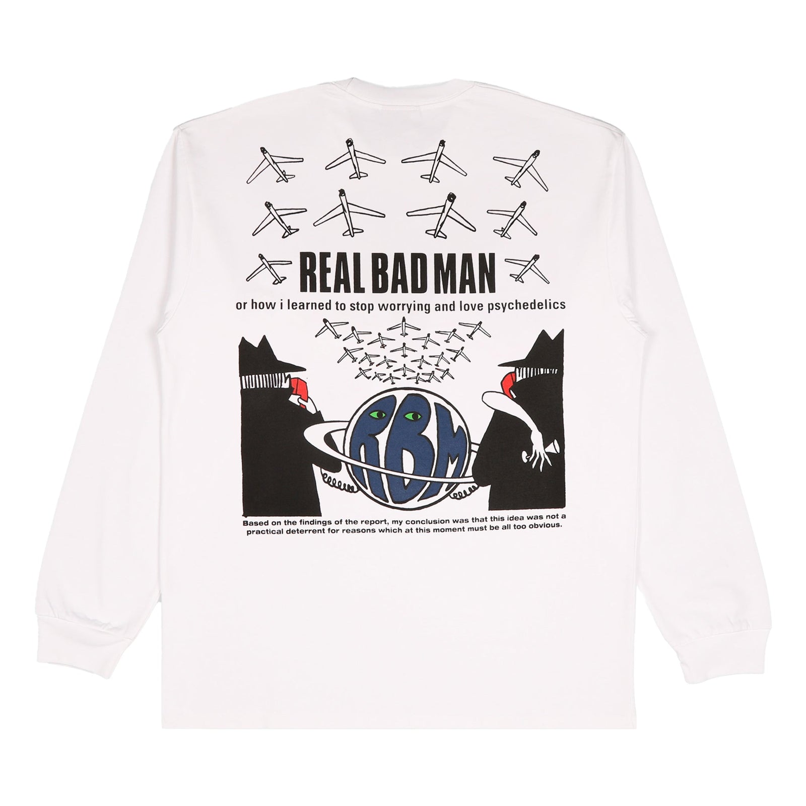 RBM Stop Worrying LS T-Shirt - White