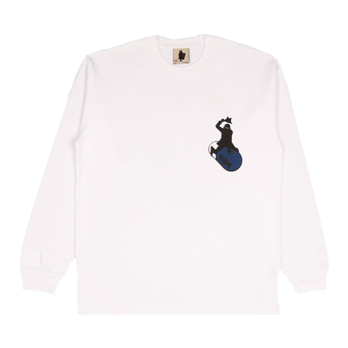 RBM Stop Worrying LS T-Shirt - White