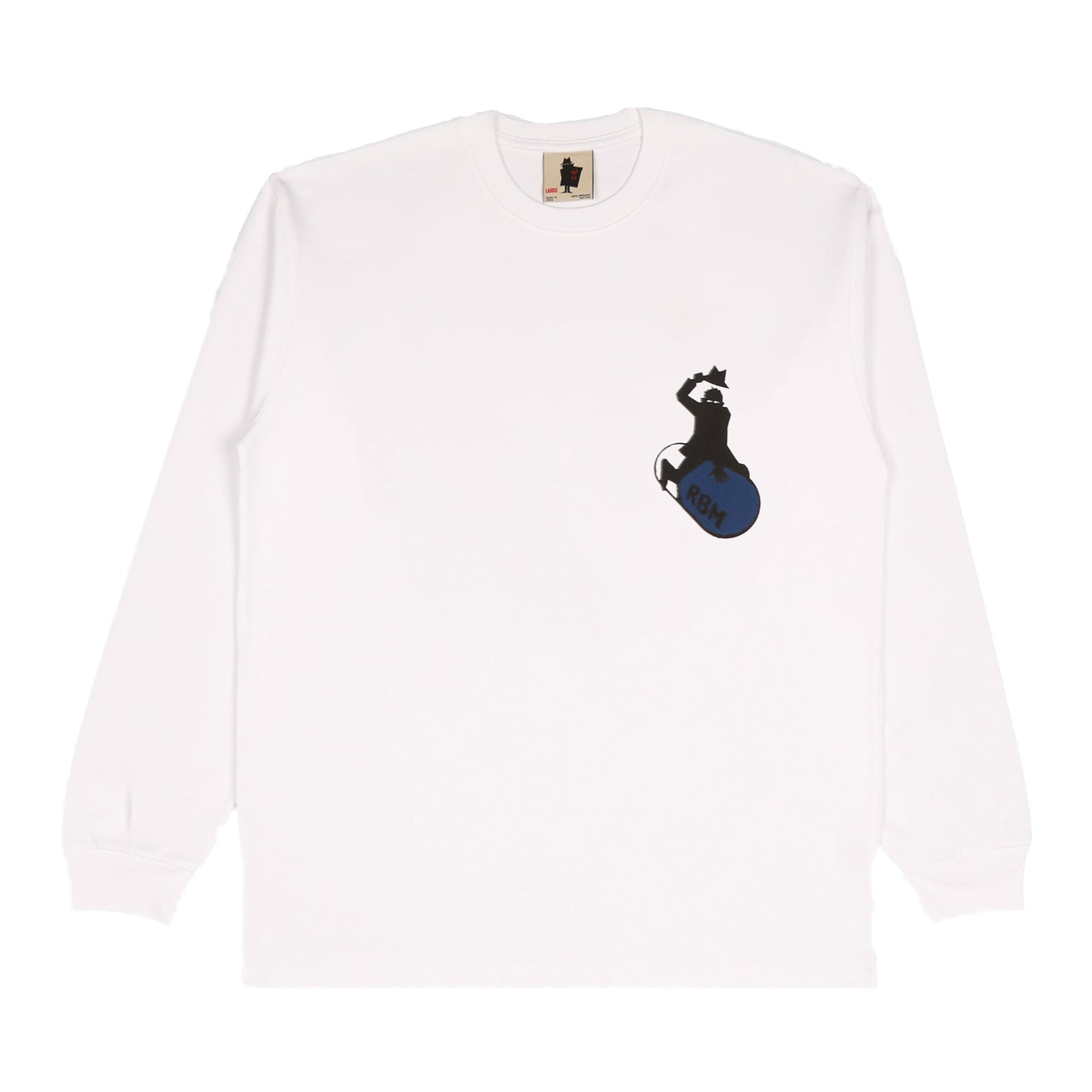 RBM Stop Worrying LS T-Shirt - White