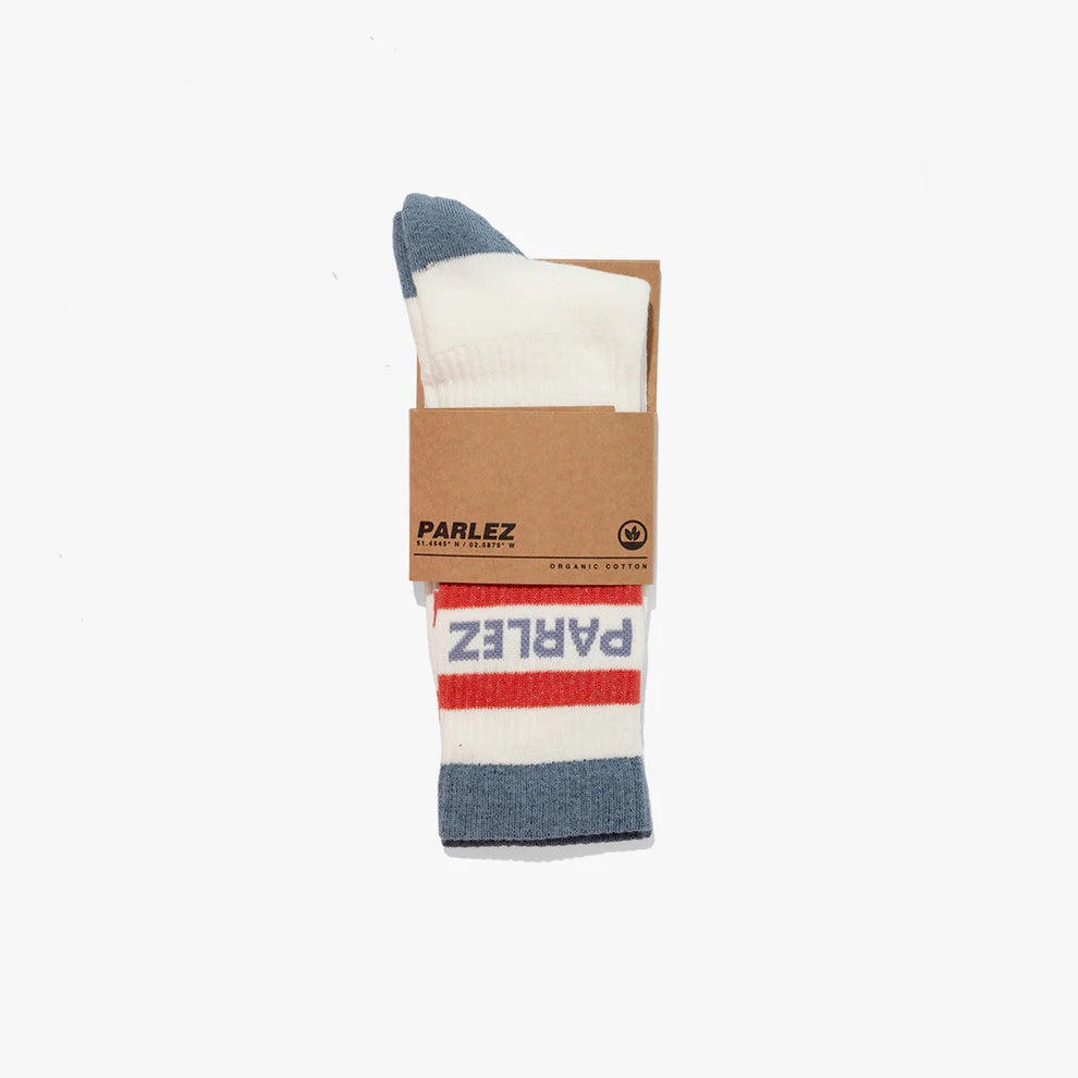Parlez Strive Sock - White / China Blue