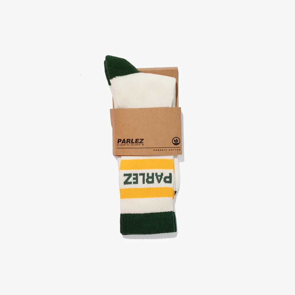 Parlez Strive Sock - White / Kelp Green