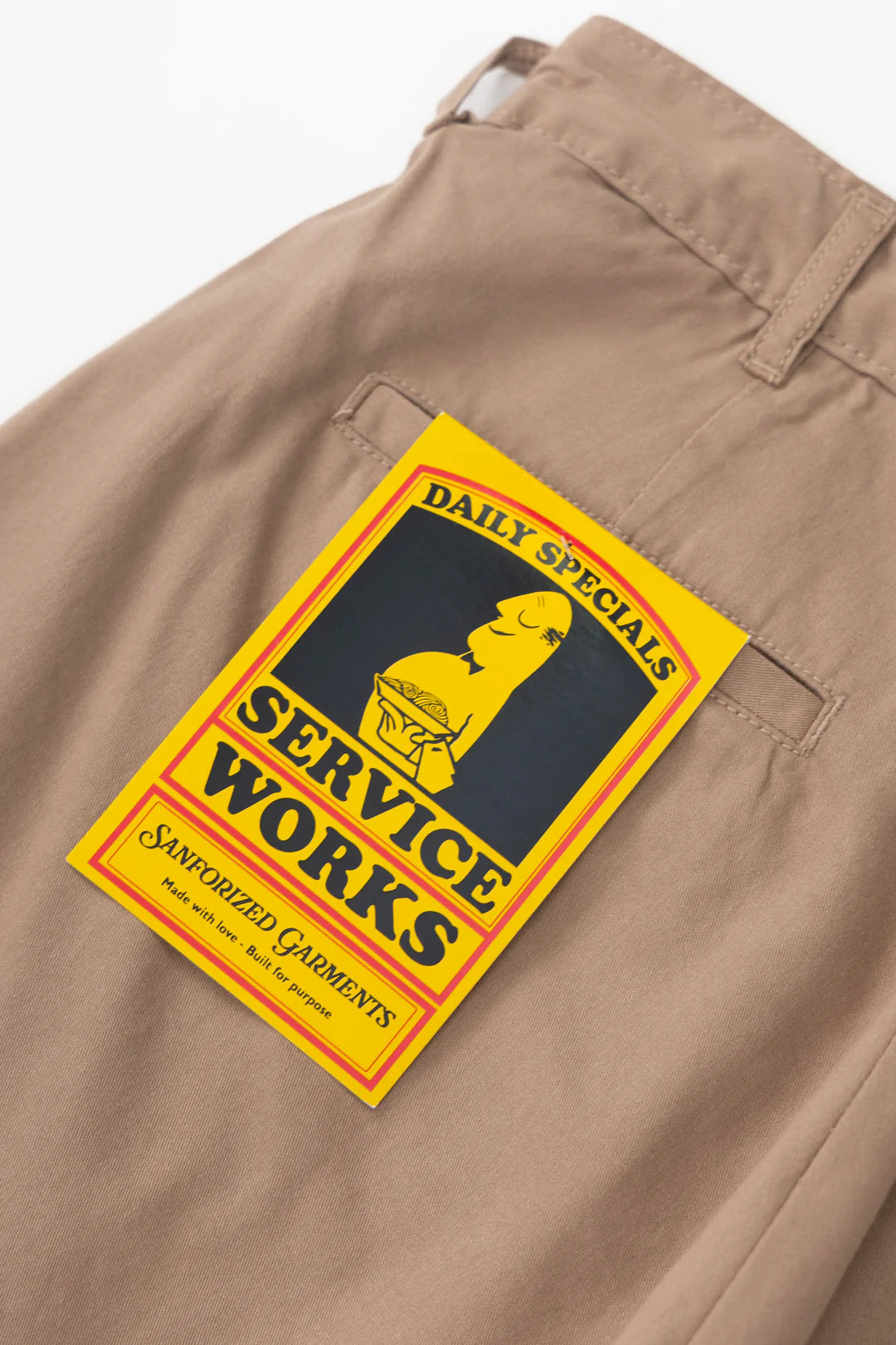 Service Works Twill Part Timer Shorts - Mushroom