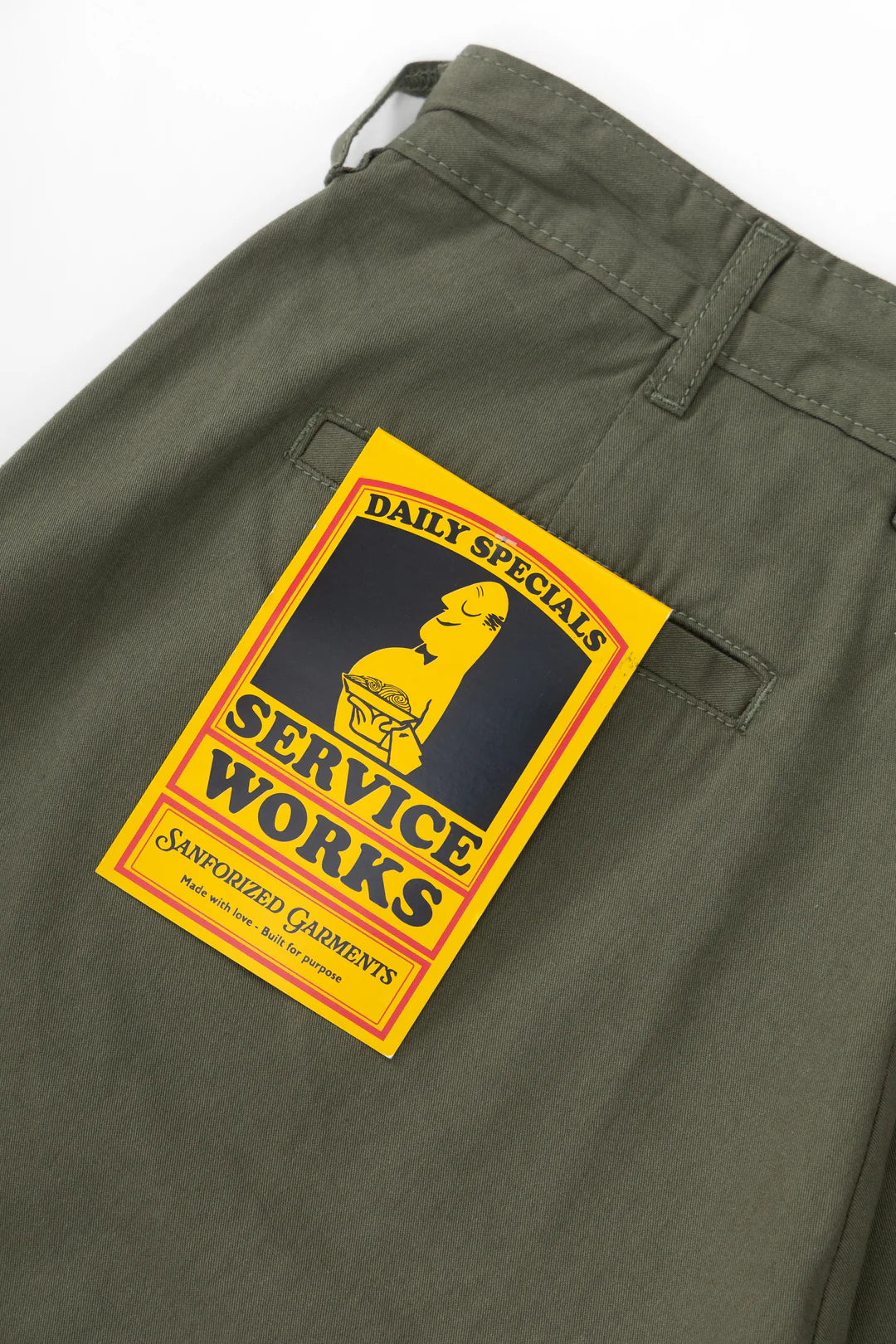 Service Works Twill Part Timer Shorts - Olive