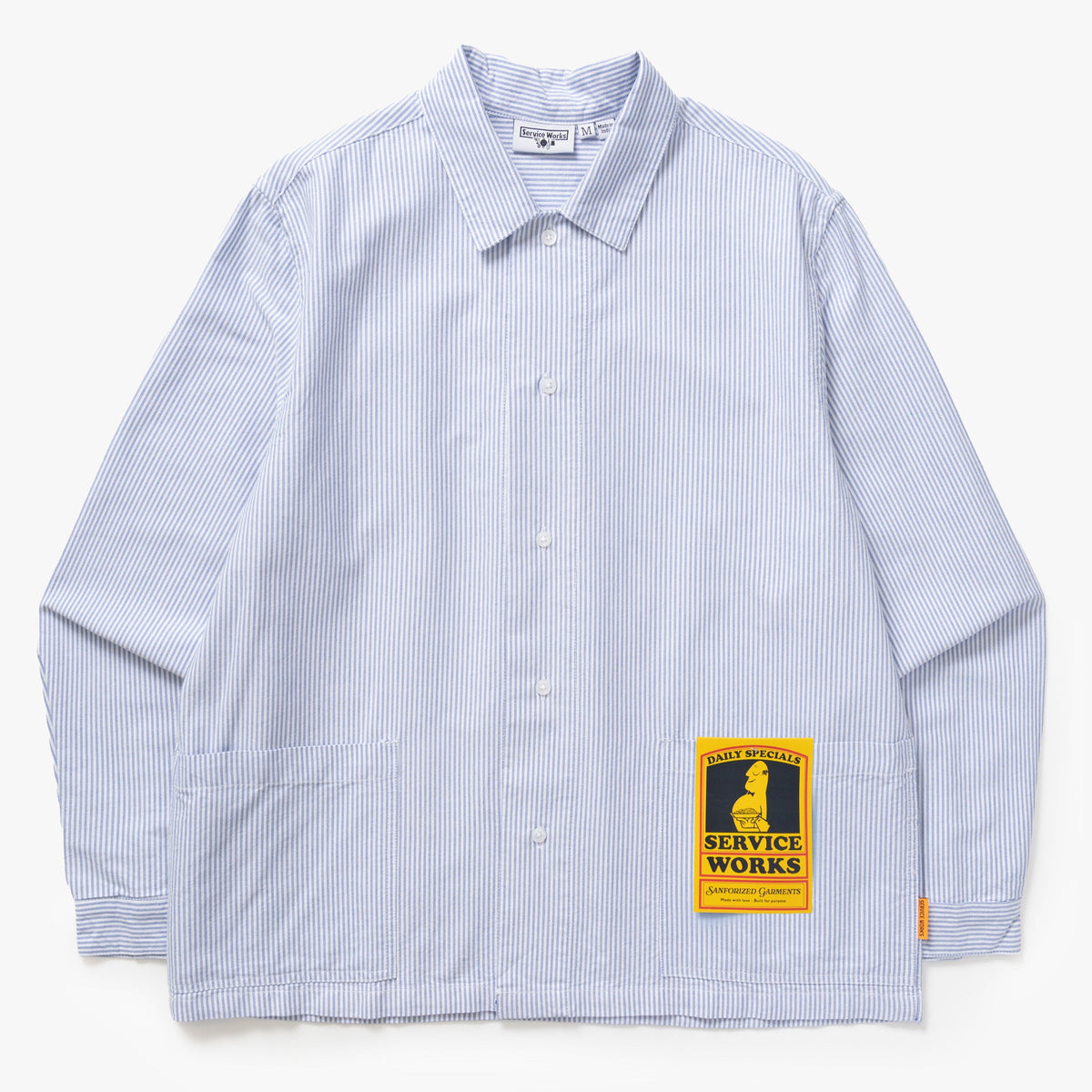 Service Works Waiter Shirt - Oxford Blue Stripe