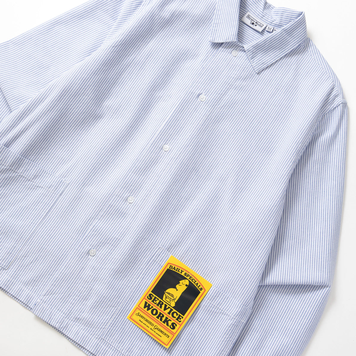 Service Works Waiter Shirt - Oxford Blue Stripe