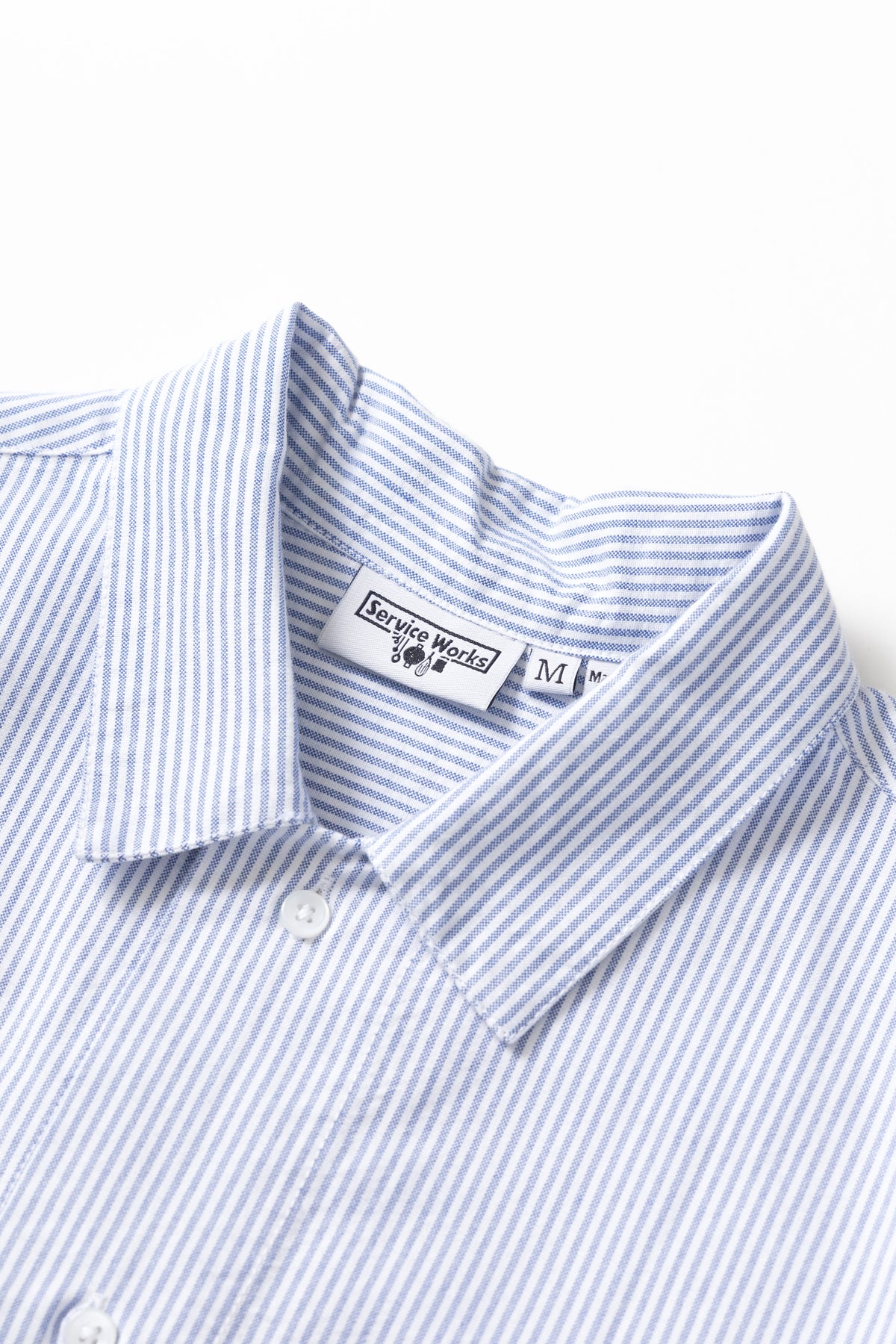 Service Works Waiter Shirt - Oxford Blue Stripe