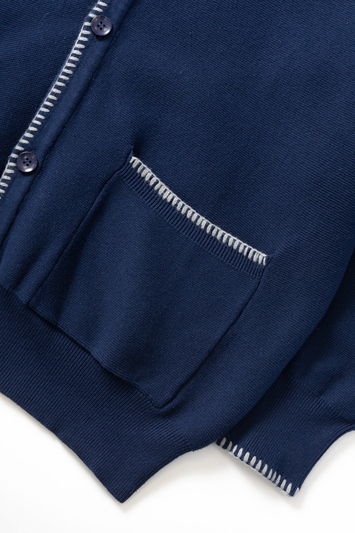 Service Works Blanket Stitch Cardigan - Navy