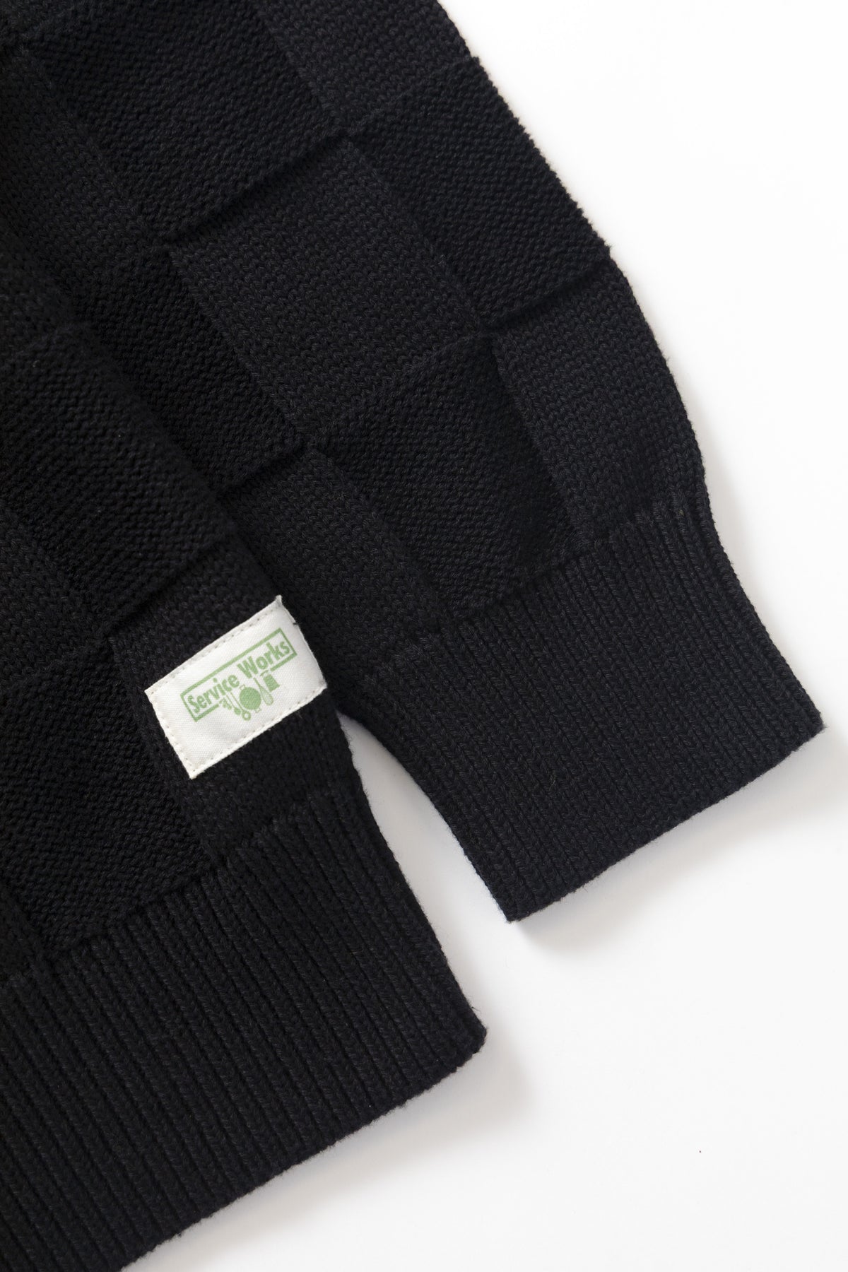 Service Works Check Knit Crewneck - Black