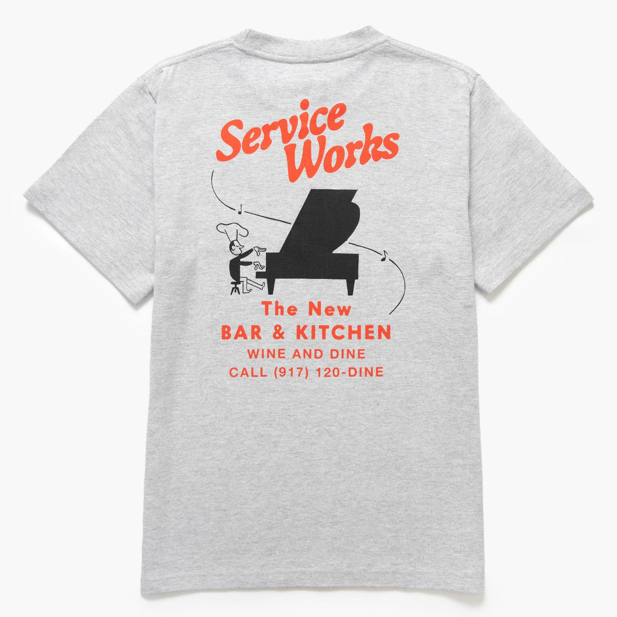 Service Works Bar &amp; Kitchen T-Shirt - Heather Grey