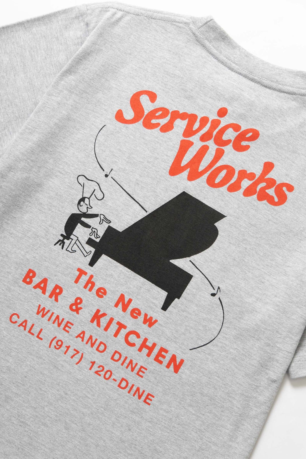 Service Works Bar &amp; Kitchen T-Shirt - Heather Grey