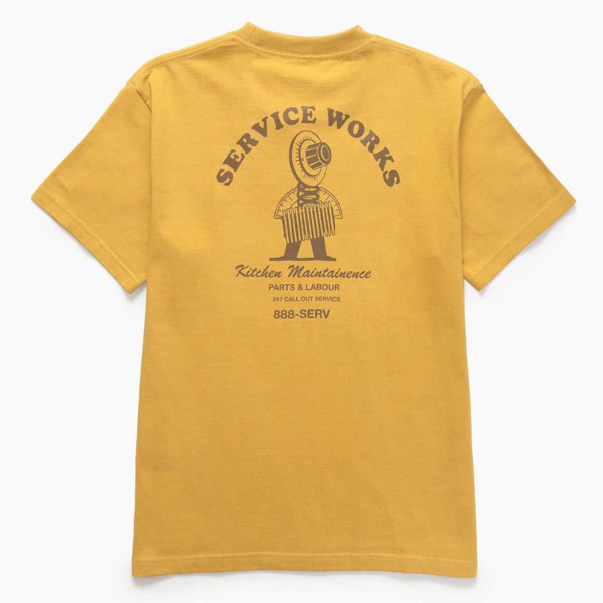 Service Works Maintenance T-Shirt - Mustard