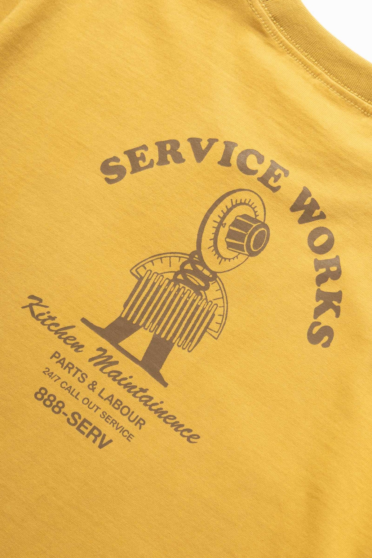 Service Works Maintenance T-Shirt - Mustard